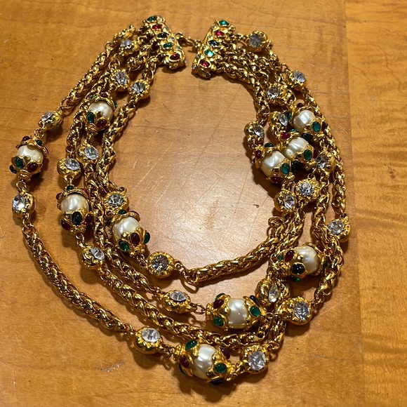 Unstamped Designer look Couture Style Collar Vintage no brand store ticket new - Picture 3 of 12